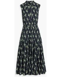 Emilia Wickstead - Aurora Floral-Print Fil Coupé Cotton-Blend Midi Dress - Lyst