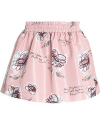 RED Valentino Printed Faille Mini Skirt Blush - Pink