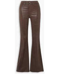 Veronica Beard - Beverly Coated High-rise Flared Jeans - Lyst