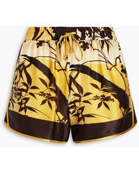 F.R.S For Restless Sleepers - Alie Printed Silk Shorts - Lyst