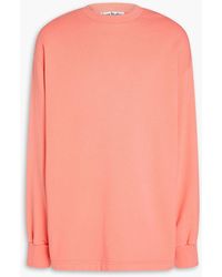 Acne Studios - Embroidered French Cotton-terry Sweatshirt - Lyst