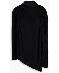 Helmut Lang - Lyocell-blend Jersey Wrap Top - Lyst
