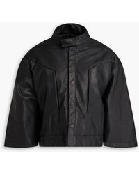 Rick Owens - Oversized Waxed Leather Jacket - Lyst