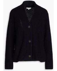 Vince - Ribbed Wool And Cashmere-blend Cardigan - Lyst