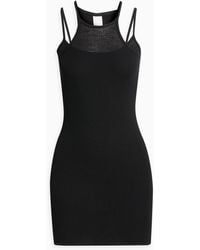 Dion Lee - Layered Ribbed Wool And Silk-blend Jersey Mini Dress - Lyst