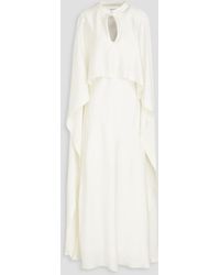 Jonathan Simkhai - Amory Cape-effect Satin-crepe Maxi Dress - Lyst