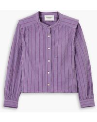 Isabel Marant - Susan Striped Cotton-poplin Blouse - Lyst