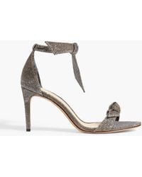 Alexandre Birman - Clarita 65 Bow-Detailed Lamé Sandals - Lyst
