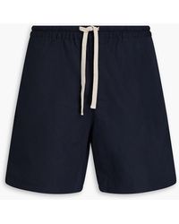 FRAME - Cotton And Linen-blend Drawstring Shorts - Lyst