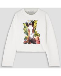 Acne Studios - Appliquéd French Cotton-terry Sweatshirt - Lyst