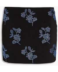 16Arlington - Minirock aus jersey mit floralem print und kristallverzierung - Lyst