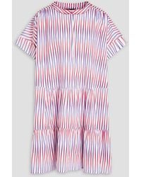 Saloni - Ashley Striped Cotton-blend Mini Dress - Lyst