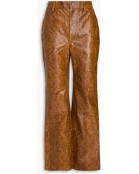 Nanushka - Snake-print Straight-leg Pants - Lyst