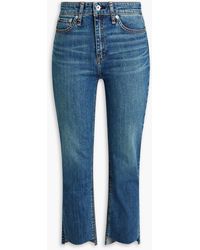 Rag & Bone - Bellview Cropped High-rise Slim-leg Jeans - Lyst