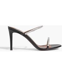 Giuseppe Zanotti - 85 Crystal-Embellished Leather Mules - Lyst