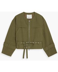 3.1 Phillip Lim - Belted Cotton And Linen-blend Jacket - Lyst