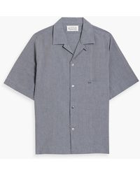 Maison Margiela - Embroidered Cotton And Linen-blend Shirt - Lyst