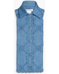 Veronica Beard - Gretel Broderie Anglaise Denim Dickey - Lyst