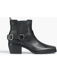 Sam Edelman Bellamie Leather Ankle Boots - Black