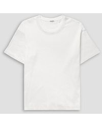 Bode - Marsh Embellished Tulle-Trimmed Ribbed Cotton-Jersey T-Shirt - Lyst