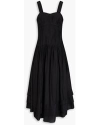 Ulla Johnson - Faye Cotton And Silk-Blend Voile Midi Dress - Lyst