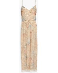 THEIA - Embellished Tulle Gown - Lyst