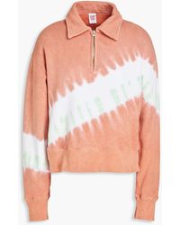 RE/DONE - 70s Tie-dyed Cotton-fleece Sweatshirt - Lyst