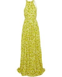 Lela Rose - Pleated Floral-print Crepe Gown - Lyst