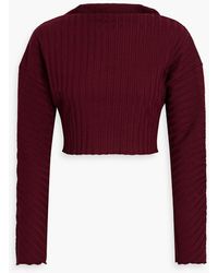 Simon Miller - Zippie Cropped Ribbed Jersey Top - Lyst