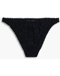 Stella McCartney - Lace And Stretch-jersey Mid-rise Briefs - Lyst