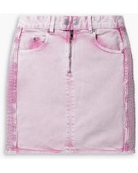 Isabel Marant - Vabelia Shirred Denim Mini Skirt - Lyst