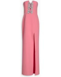 Rebecca Vallance - Brittany Strapless Embellished Crepe Gown - Lyst