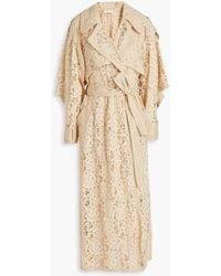 Zimmermann Cascadian Cotton Lace Midi Dress in Natural | Lyst