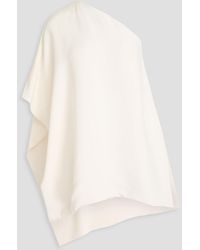 Emilio Pucci - One-shoulder Cape-effect Silk Top - Lyst