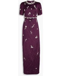 Erdem - Crystal-Embellished Satin Gown - Lyst