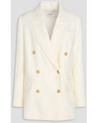 Zimmermann - Double-breasted Linen Blazer - Lyst