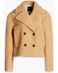 Theory - Double-breasted Wool-blend Bouclé Coat - Lyst