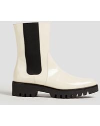 Theory - Patent-leather Chelsea Boots - Lyst
