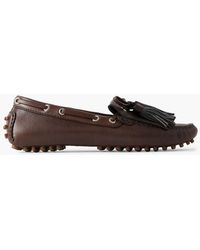 Brunello Cucinelli - Tasseled Fringed Bead-Embellished Leather Loafers - Lyst