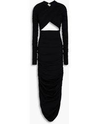 Khaite - Vienna Cutout Ruched Jersey Maxi Dress - Lyst