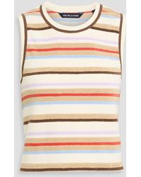 Veronica Beard - Cullen Striped Cotton-Blend Terry Tank - Lyst