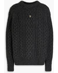 Coperni - Embellished Cable-knit Wool-blend Sweater - Lyst