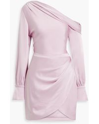 Jonathan Simkhai - Cameron One-Shoulder Satin-Crepe Mini Dress - Lyst