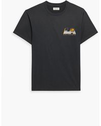FRAME - Printed Cotton-Jersey T-Shirt - Lyst