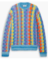 Christopher John Rogers - Oversized Brushed Polka-dot Jacquard-knit Sweater - Lyst