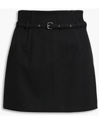 RED Valentino - Skirt-effect Belted Twill Shorts - Lyst