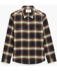 FRAME - Checked Cotton-Flannel Shirt - Lyst