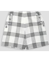 Lisa Marie Fernandez - Checked Cotton And Linen-blend Shorts - Lyst
