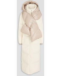 Herno - Quilted Silk And Cashmere-Blend Hooded Down Coat - Lyst