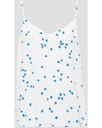 Equipment Layla Printed Washed-silk Camisole - White